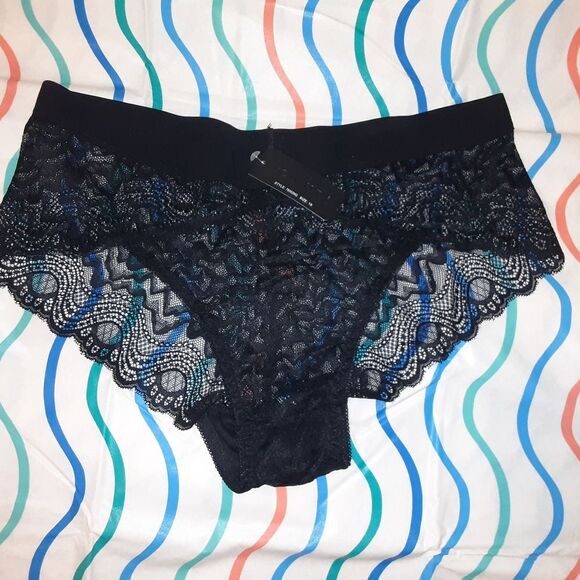 Youmita 1X Black Comfort FIT Lace Panties NWT - Picture 1 of 4